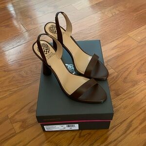 Vince Camuto Arabella Royal Chocolate Heels Size 9 NIB